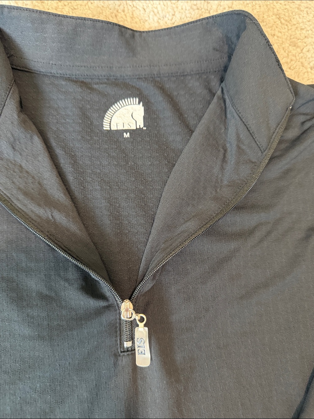 EIS Sun Shirt Womens Sz M 1/4 Zip Black. Cooling Equestrian Horse Riding Top - Picture 3 of 4